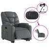 vidaXL Electric Stand up Massage Recliner Chair Grey Faux Leather