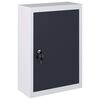 vidaXL Wall Mounted Tool Cabinet Industrial Style Metal Grey and Black