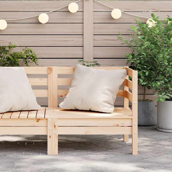 vidaXL Garden Sofa Corner Solid Wood Pine