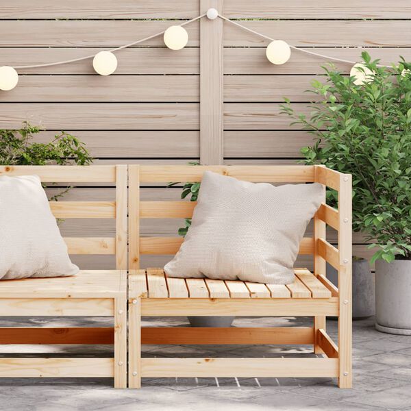 vidaXL Garden Sofa Corner 70x70x67 cm Solid Wood Pine