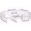 vidaXL 8 Piece Garden Sofa Set with Cushions Solid Wood Pine