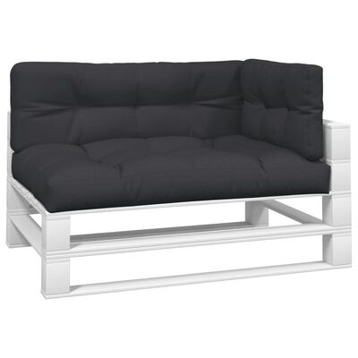 vidaXL Pallet Cushions 3 pcs Black Fabric