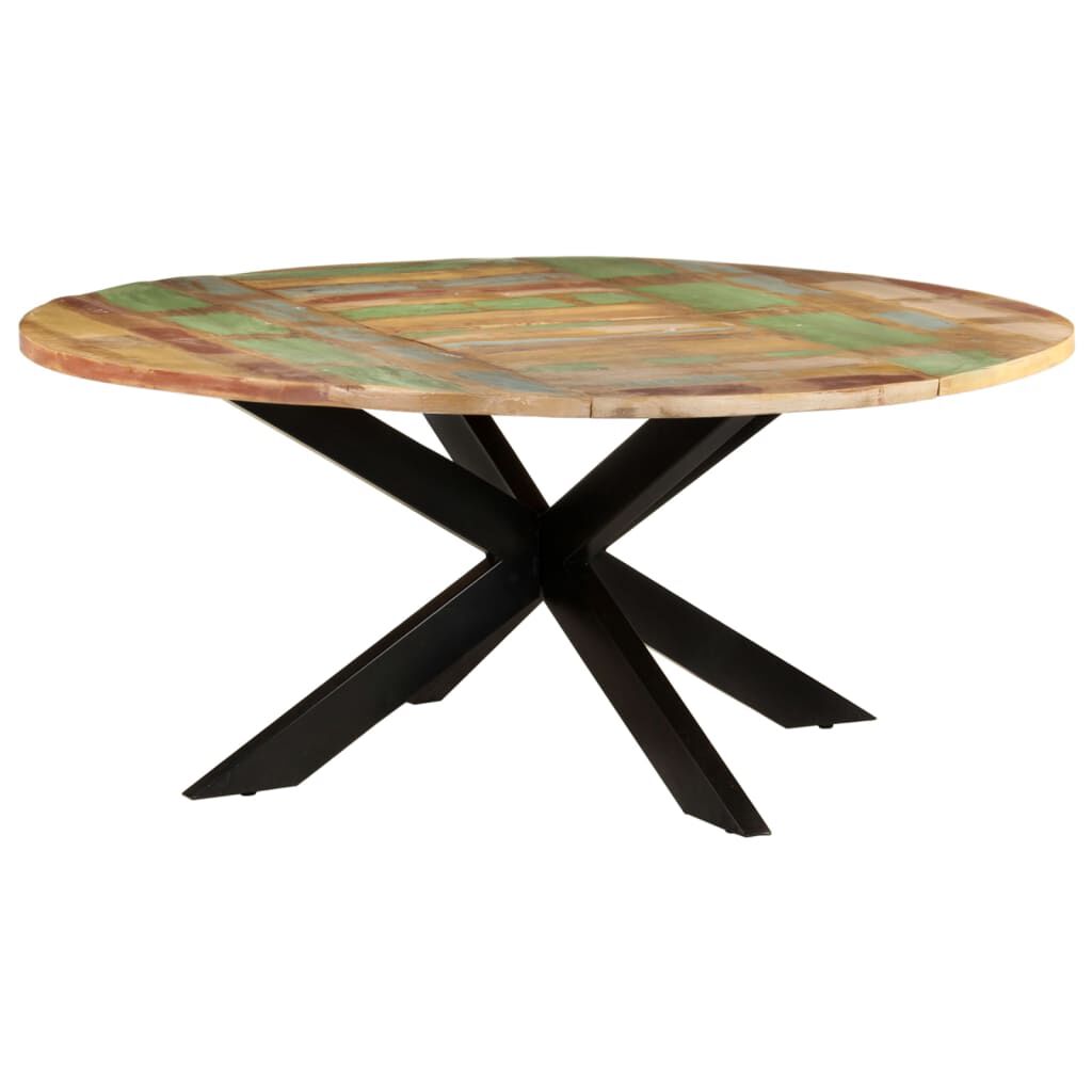 vidaXL Dining Table Round 175x75 cm Solid Reclaimed Wood