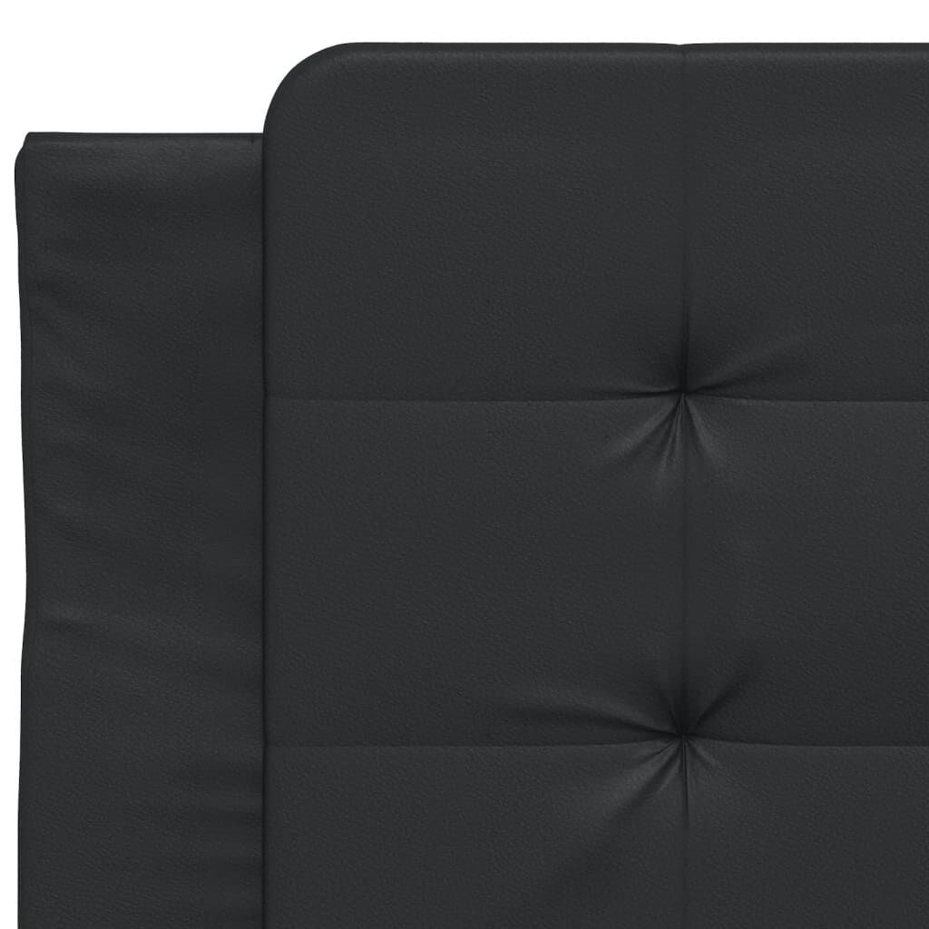 vidaXL Bed Frame with LED without Mattress Black 100x203 cm