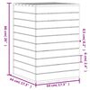 vidaXL Laundry Basket White 44x44x66 cm Solid Wood Pine