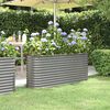 vidaXL Garden Raised Bed Galvanised Steel 152x40x68 cm Grey