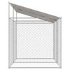 vidaXL Dog Cage with Roof Silver 400 x 200 x 256 cm Steel and PE