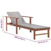 vidaXL Sun Lounger Poly Rattan and Solid Acacia Wood Grey