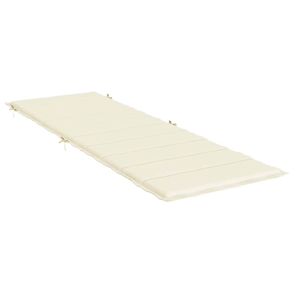 vidaXL Sun Lounger Cushion Cream 186x58x4cm Oxford Fabric