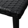 vidaXL Sun Loungers 2 pcs with Table Poly Rattan Black (42884+42886)