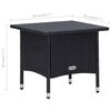 vidaXL 2 Piece Garden Lounge Set with Cushions Poly Rattan Black