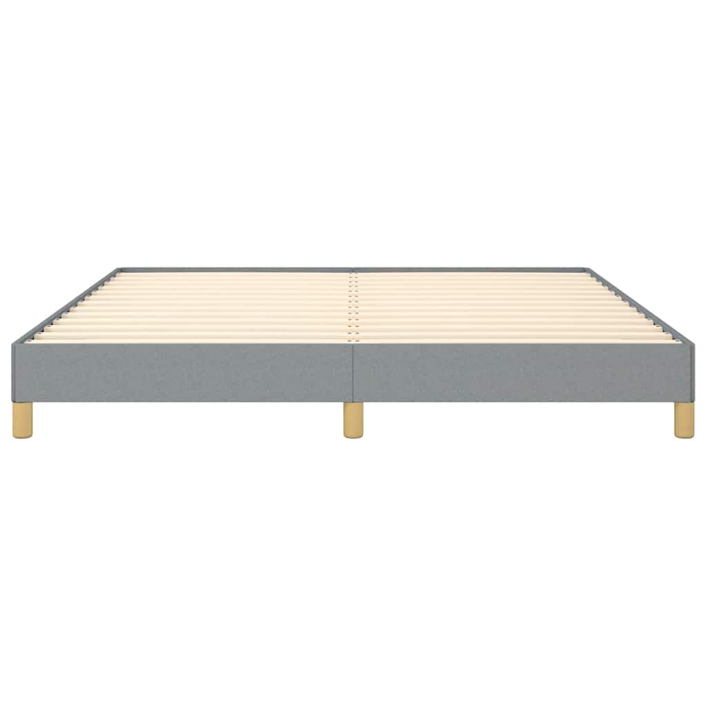 vidaXL Bed Frame without Mattress Light Grey 193x203 cm King Fabric