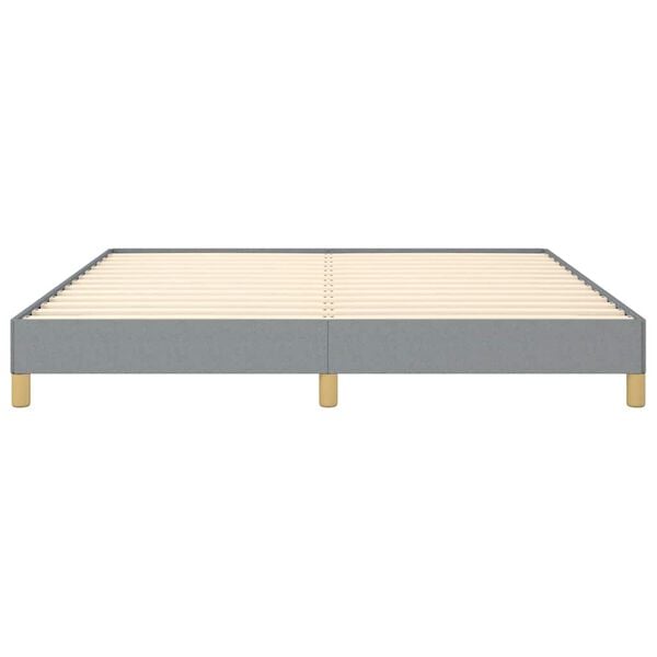 vidaXL Bed Frame without Mattress Light Grey 193x203 cm King Fabric
