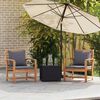 vidaXL Garden Chairs 2 pcs Natural 60 x 65 x 76.5 cm Solid teak wood