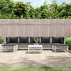vidaXL 8 Piece Garden Lounge Set with Cushions White Steel