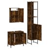 vidaXL 3 Piece Bathroom Furniture Set Smoked Oak Engineered Wood