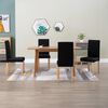 vidaXL Dining Chairs 4 pcs Black Fabric