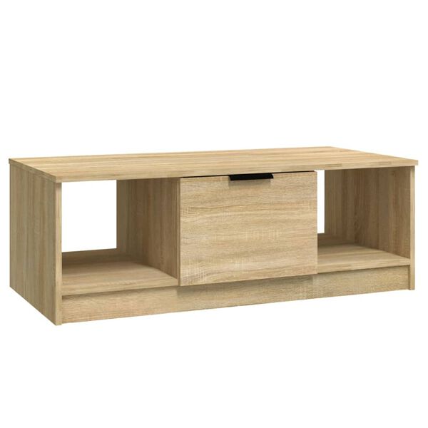 vidaXL Coffee Table Sonoma Oak 102x50x36 cm Engineered Wood