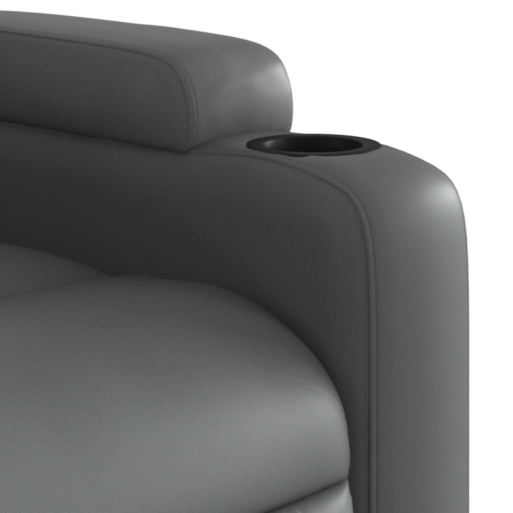 vidaXL Massage Recliner Chair Grey Faux Leather