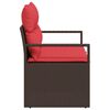 vidaXL Garden Sofa Brown 120 x 62 x 69cm Poly Rattan