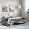 vidaXL Metal Bed Frame without Mattress with Headboard White 135x190cm