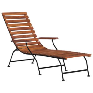 vidaXL Outdoor Deck Chair Solid Wood Acacia