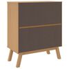 vidaXL Drawer Cabinet OLDEN Grey and Brown Solid Wood Pine