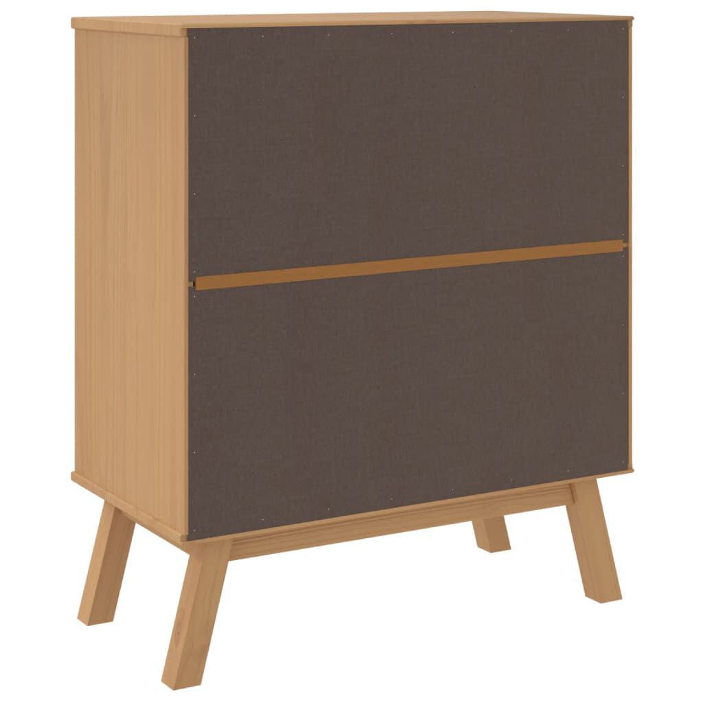 vidaXL Drawer Cabinet OLDEN Grey and Brown Solid Wood Pine