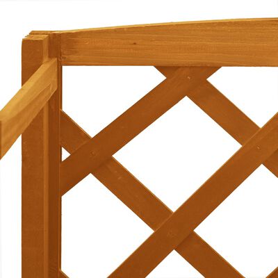 vidaXL Garden Trellis Planter with Shelves Orange 60x30x140 cm Solid Firwood