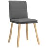 vidaXL Dining Chairs 4 pcs Dark Grey Fabric