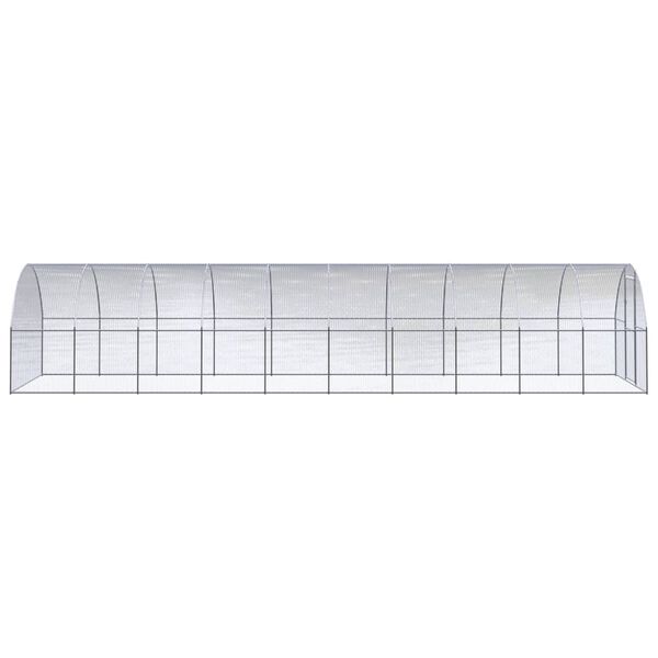 vidaXL Outdoor Chicken Coop 3x10x2 m Galvanised Steel