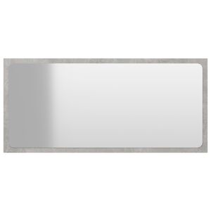 vidaXL Bathroom Mirror Concrete Grey 80x1.5x37 cm Engineered Wood