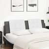 vidaXL Headboard Cushion "Zadar" White and Black 183 cm King Faux Leather