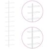 vidaXL Wall-mounted Wine Rack for 10 Bottles 2 pcs White Metal
