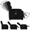 vidaXL Stand up Massage Recliner Chair Black Faux Leather