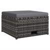 vidaXL 4 Piece Garden Lounge Set with Cushions Poly Rattan Grey