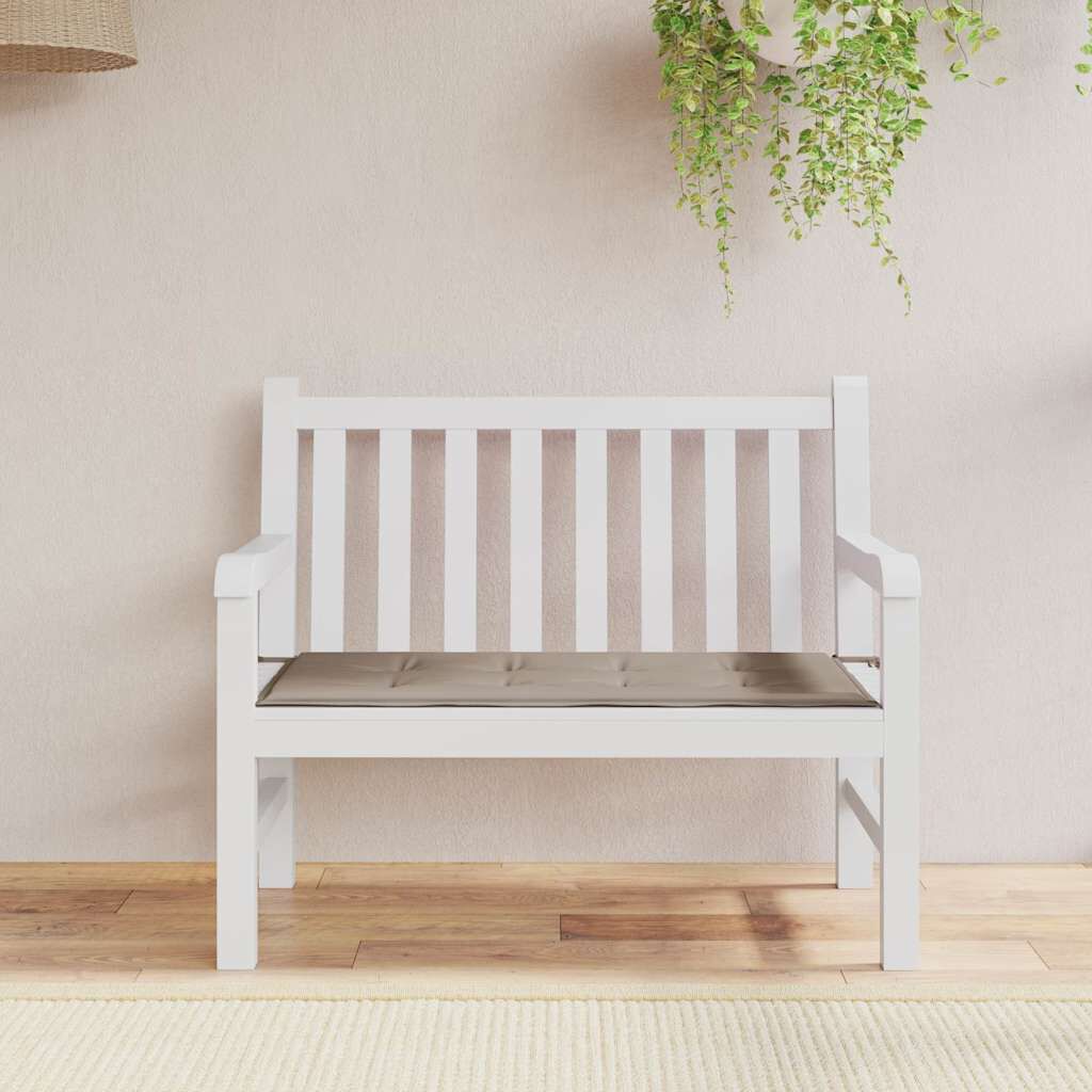 vidaXL Garden Bench Cushion Taupe 100x50x4 cm Oxford Fabric