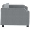 vidaXL Day Bed without Mattress Light Grey 100x190 cm Fabric
