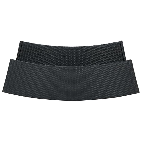 vidaXL Garden Bar Table Black 120x55x110 cm Poly Rattan