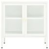 vidaXL Sideboard White 70x35x70 cm Steel and Glass
