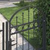 vidaXL Fence Gate with Lock Grey 100 x 125 cm Powder-Coated Steel