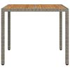 vidaXL Garden Table Grey 90 x 90 x 75 cm Poly Rattan