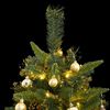 vidaXL Artificial Hinged Christmas Tree 300 LEDs & Ball Set 180 cm
