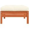 vidaXL Garden Footstool with Cushion Wax Brown Solid Wood Pine