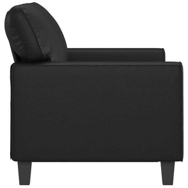vidaXL 2-Seater Sofa Black 120 cm Faux Leather
