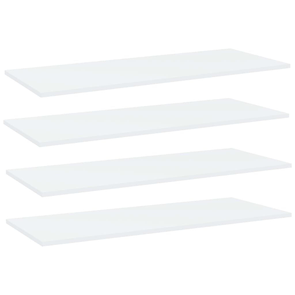 vidaXL Bookshelf Boards 4 pcs White 100x40x1.5 cm Engineered Wood
