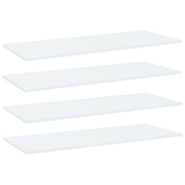 vidaXL Bookshelf Boards 4 pcs White 100x40x1.5 cm Engineered Wood