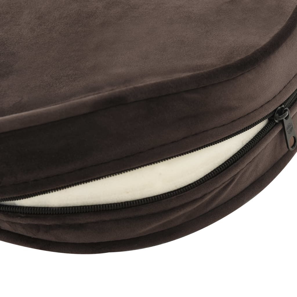 vidaXL Dog Sofa Brown 69x49x40 cm Plush and Faux Leather
