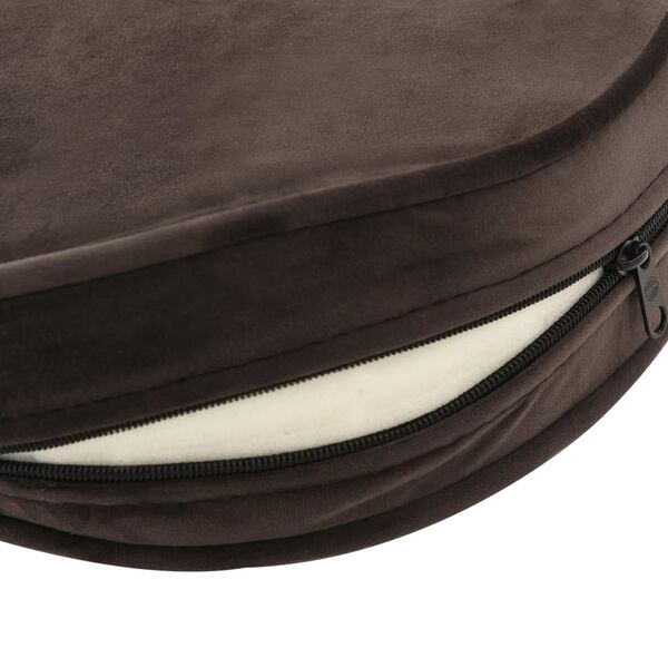 vidaXL Dog Sofa Brown 69x49x40 cm Plush and Faux Leather