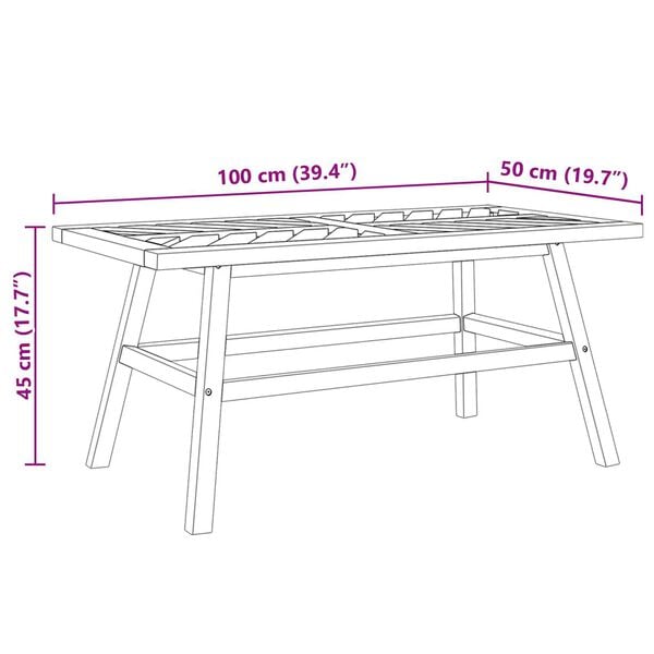 vidaXL 3 Piece Garden Lounge Set Solid Wood Acacia